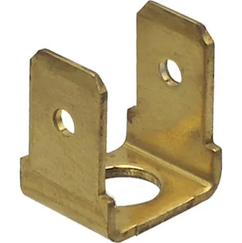 Auto elektroinstalace Nýtovací konektor 6,3mm - dvojitý 90°, Ø otvoru: 5,2mm, balení 100ks<br />Výrobce: IMP - 425886