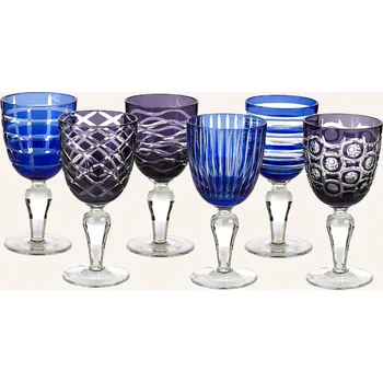 Sklenice Polspotten Sada 6 Skleniček Na Víno, fialová / modrá