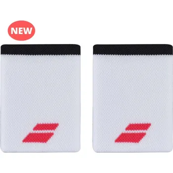 Potítko Potítka Babolat Logo Jumbo Wristband X2 white/strike red BABOLAT