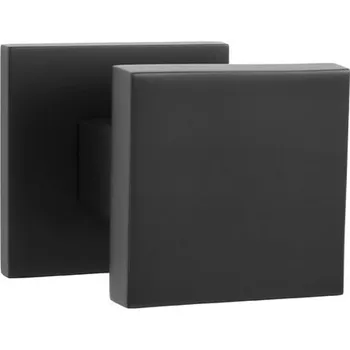 Dveřní kování MPK - MADLO - HR SQ6 bez spodní rozety, madlo pevné levé ks BS - Černá matná