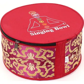 Obal na květináč Obal na tibetskou mísu vínově červený Singing Bowl 25 cm