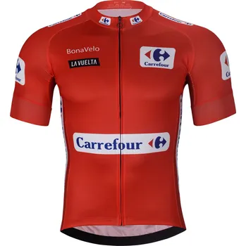 Cyklistické oblečení BONAVELO Cyklistický dres s krátkým rukávem - LA VUELTA - červená 3XL
