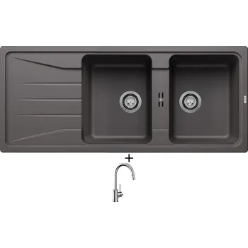 Granitový dřez Granitový dřez SET Blanco SONA 8 S šedá skála 519699 + Blanco MIDA-S chrom 521454