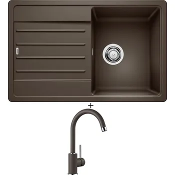 Kuchyňský dřez Granitový dřez SET Blanco LEGRA 45 S kávová 522206 + Blanco MIDA kávová 519423