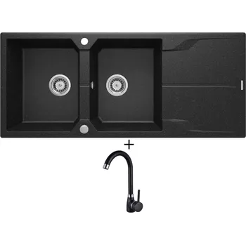 Granitový dřez Granitový dřez SET Deante ANDANTE ZQN 2213 černá + Laveo BKZ 768K černá