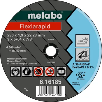 Řezný kotouč Metabo Flexiarapid Řezný kotouč 125 x 1,6 x 22,23 INOX, TF 41 616182000 free_store_pickup