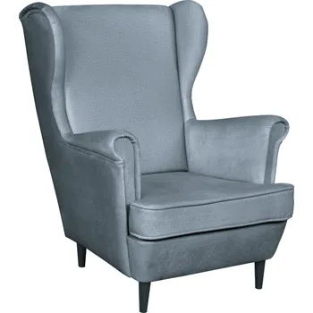 Křeslo Tempo Kondela Křeslo ušák, šedomodrá/wenge, LEFO