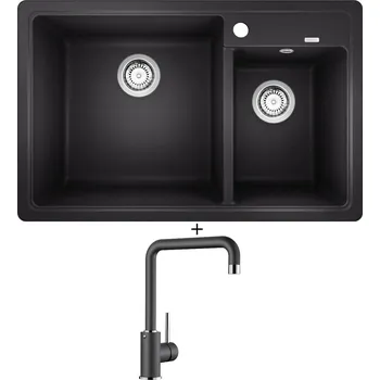 Kuchyňský dřez Granitový dřez SET Blanco LEGRA 8 antracit 526224 + Blanco MILI antracit 523103