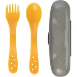 Canpol babies Plastový příbor v pouzdru - žlutý