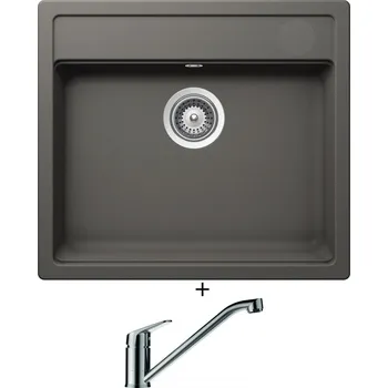 Granitový dřez Granitový dřez SET Schock MONO N-100 Silverstone + Schock EVINAS 577000 nerez