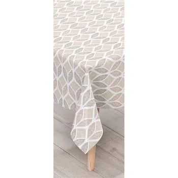 ubrus Ubrus PVC 171A metráž listy hnědé šířka 140 cm