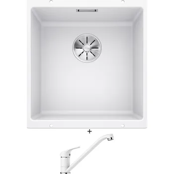 Kuchyňský dřez Dřez pod desku SET Blanco SUBLINE 400 U bílá 523426 + Blanco DARAS bílá 517724