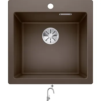 Granitový dřez SET Blanco PLEON 5 kávová 521677 + Blanco MIDA-S chrom 521454