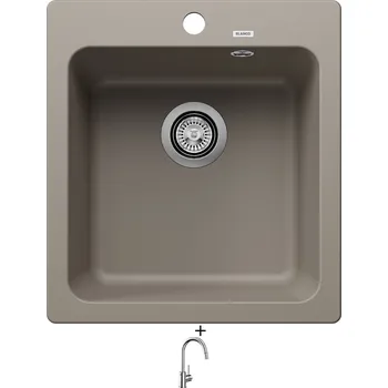 Granitový dřez Granitový dřez SET Blanco NAYA 45 tartufo 526576 + Blanco MIDA-S chrom 521454