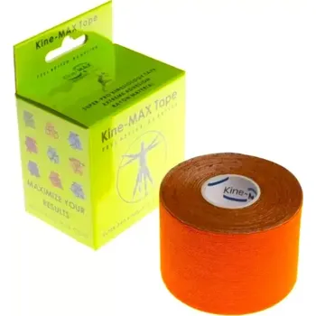 Tejpovací páska KINE-MAX TAPE SUPER-PRO RAYON - Kinesiologický tejp - oranžový (Tejp Kine-MAX Super-Pro Rayon - oranžový)