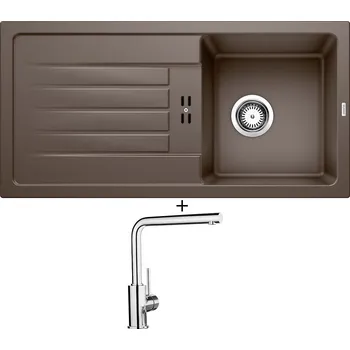 Granitový dřez Granitový dřez SET BLANCO FAVUM 45 S kávová 524232 + Blanco MILA chrom 519414