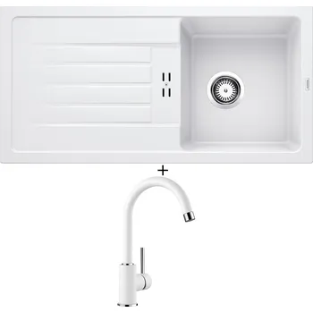 Granitový dřez Granitový dřez SET BLANCO FAVUM 45 S bílá 524229 + Blanco MIDA bílá 519418