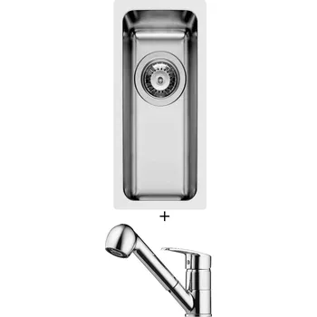 Nerezový dřez Dřez pod desku SET Pyramis LYDIA (17x40) 1B nerez + Pyramis FIDO chrom