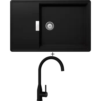 Granitový dřez Granitový dřez SET Schock TIA D-100LS Puro + Schock KAVUS 559027 Puro