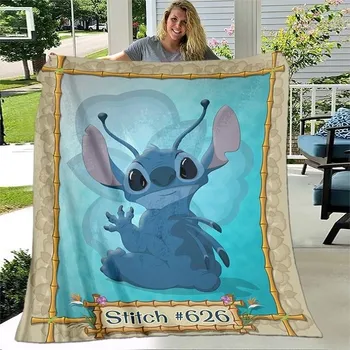 deka Roztomilá flanelová deka s motivem Stitche - 13,150x200cm