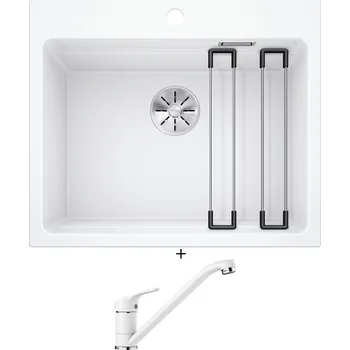 Granitový dřez Granitový dřez SET Blanco ETAGON 6 bílá 524543 + Blanco DARAS bílá 517724