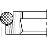 Stírací kroužek AD60 125x133,8/6 PTFE/NBR DIN Rubena