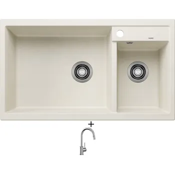 Granitový dřez Granitový dřez SET Blanco METRA 9 bílá soft 527121 + Blanco MIDA-S chrom 521454