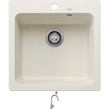 Granitový dřez Granitový dřez SET Blanco NAYA 5 bílá soft 527127 + Blanco MIDA-S chrom 521454