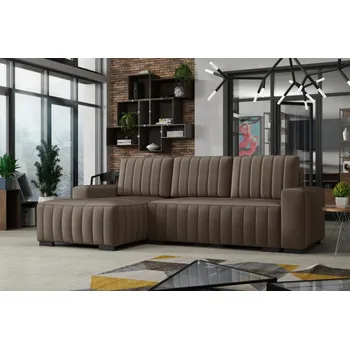 Obývací stěna Sedací souprava Hakim L- manila05/hnědá