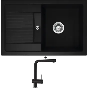 Granitový dřez Granitový dřez SET Schock LIMA D-100S Nero + Schock EPOS 540000 Nero