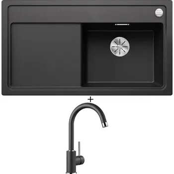 Granitový dřez Granitový dřez SET Blanco ZENAR 5 S antracit 523934 + Blanco MIDA antracit 519415