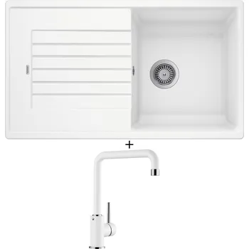 Kuchyňský dřez Granitový dřez SET Blanco ZIA 5 S bílá 520515 + Blanco MILI bílá 523107