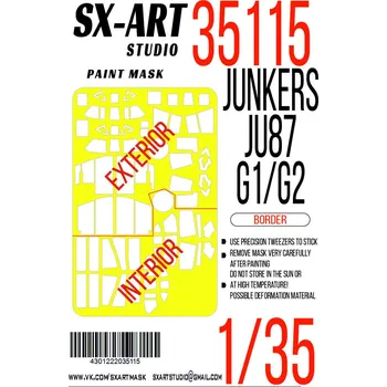 Plastikový model SX-ART 1/35 Paint mask Ju-87 G1/G2 (BORDER)