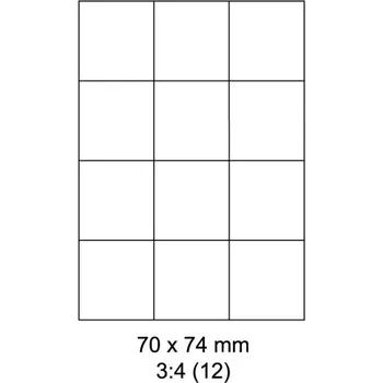 Speciální papír Samolepící etikety pro laserový a inkoustový tisk 70 x 74 mm