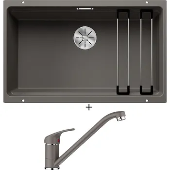 Granitový dřez Dřez pod desku SET Blanco ETAGON 700-U šedá vulkán 527261 + Blanco DARAS šedá vulkán 526934