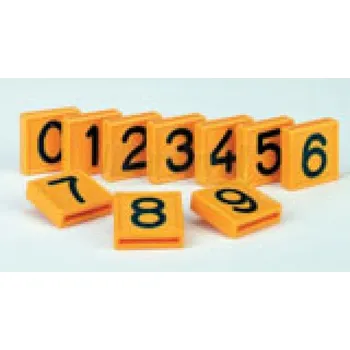 Navlékací číslo žluté plastové číslice 3