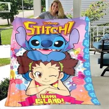 Dětská deka Roztomilá flanelová deka s motivem Stitche - 25,130x150cm