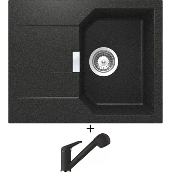 Granitový dřez Granitový dřez SET Schock MANHATTAN D-100XS Onyx + Schock COSMO 525122 Onyx