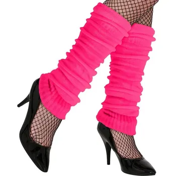 Karnevalový doplněk Návleky na nohy - 80. léta - růžové