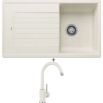 Granitový dřez Granitový dřez SET Blanco ZIA 45 SL bílá soft 527201 + Blanco MIDA bílá soft 526966