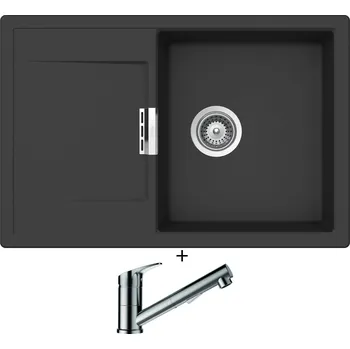 Granitový dřez Granitový dřez SET Schock MONO D-100 Dusk + Schock EVINAS 577120 nerez