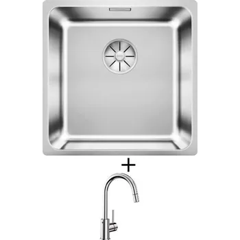 Nerezový dřez Nerezový dřez SET Blanco SOLIS 400-IF nerez kartáčovaný 526118 + Blanco MIDA-S chrom 521454