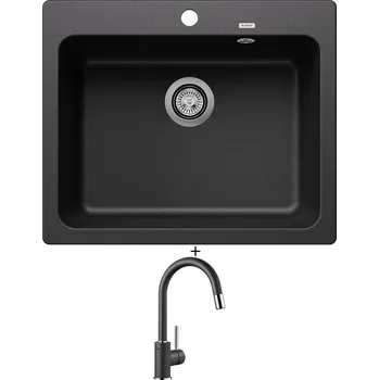 Granitový dřez Granitový dřez SET Blanco NAYA 6 antracit 519638 + Blanco MIDA-S antracit 521455