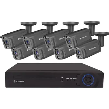Kompletní kamerový systém Securia Pro IP kamerový systém NVR8CHV4S-B smart, černý, kov Pevný disk: 4TB