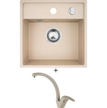 Granitový dřez Granitový dřez SET Pyramis CAMEA MINI (40x40) 1B béžová + Pyramis OSSIA béžová