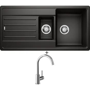 Kuchyňský dřez Granitový dřez SET Blanco LEGRA 6 S černá 526086 + Blanco MIDA chrom 517742
