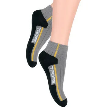 Chlapecké spodní prádlo Chlapecké kotníkové ponožky s nápisem Sport 004/14 Steven Barva/Velikost: černá / 26/28