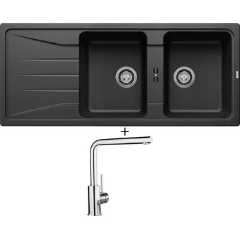 Granitový dřez Granitový dřez SET Blanco SONA 8 S antracit 519698 + Blanco MILA chrom 519414