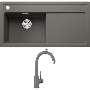 Granitový dřez Granitový dřez SET Blanco ZENAR XL 6 S šedá vulkán 527370 + Blanco MIDA šedá vulkán 526965