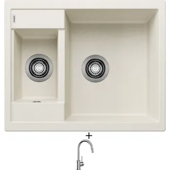 Granitový dřez Granitový dřez SET Blanco METRA 6 bílá soft 527113 + Blanco MIDA-S chrom 521454